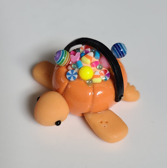 Trick or Treat Pumpkin Turtle (Orange)